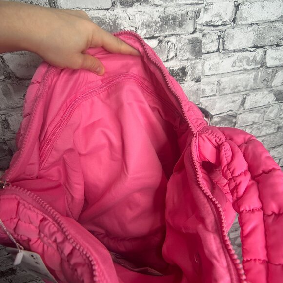 NWT Free People Movement Quilted Carryall Shoulder Bag ONE SIZE (Bubblegum/Pink) - Picture 12 of 16